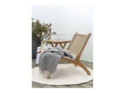 Clearance ebuy24 Afombra redonda de plástico 100% reciclado Ø 180 cm Beige