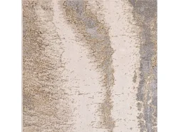 Alfombra abstracta - 120x170cm - oro, gris, beige - Aurora Cliff Dorado