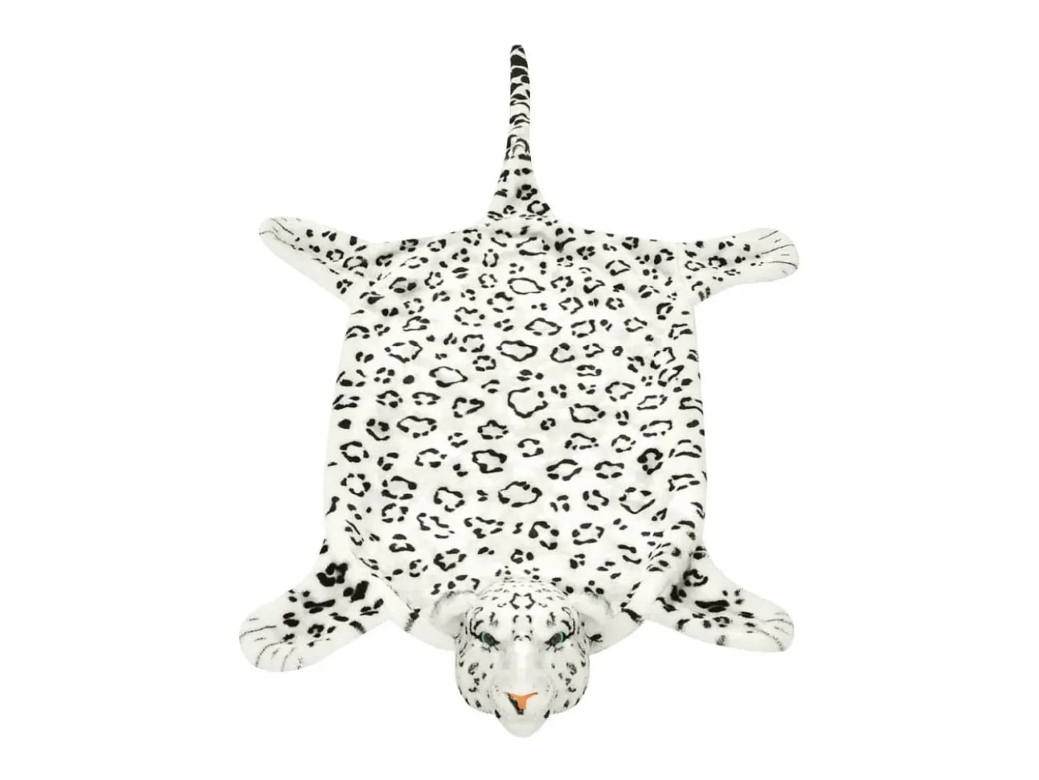 Alfombra afelpada de leopardo 139 cm blanco