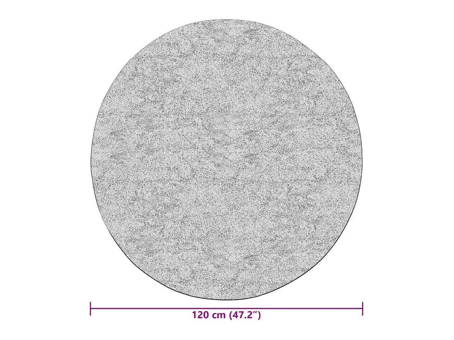 Alfombra antideslizante lavable φ120 cm gris