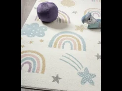 Alfombra Beat Kids Moderna Suave Infantil - Crema - 80x150 cm