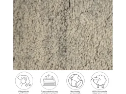 Alfombra bereber tejida a mano con lana 120x180 cm Arena Taza Royal