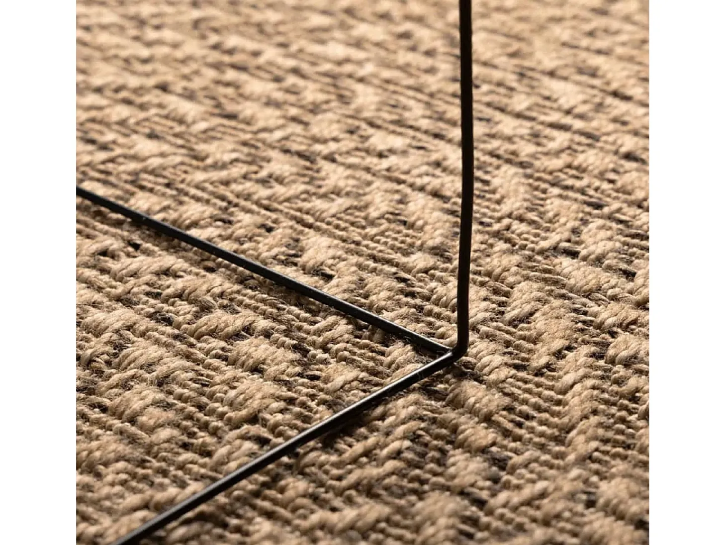 Alfombra con aspecto de yute interior y exterior 140x200 cm