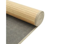 Alfombra cuadrada bambú color natural claro 100x100 cm