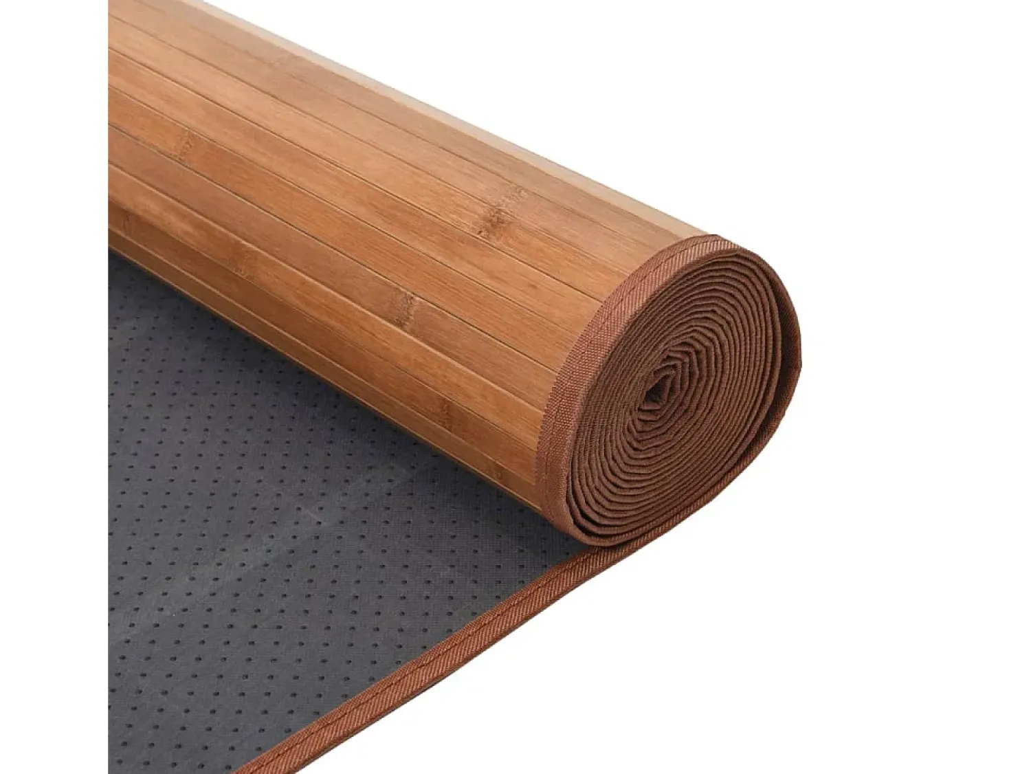 Alfombra cuadrada natural 100x100 cm bambú Marru00f3n