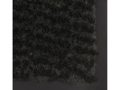 Alfombra de entrada rectangular de nudo 120x180 cm negra ES793480