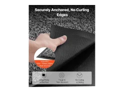 Online Alfombra de Entrada SucceBuy, 152,4 x 91,4 cm, Felpudo Exterior Interior con Reverso Antideslizante PVC, Resistente Y Lavable, Atrapa Polvo, Gris Negro