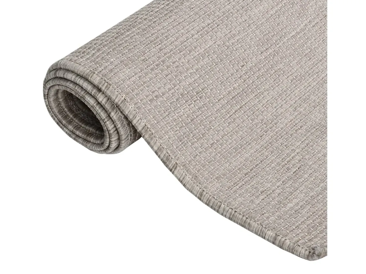 Alfombra de exterior de tejido plano gris taupe 140x200 cm