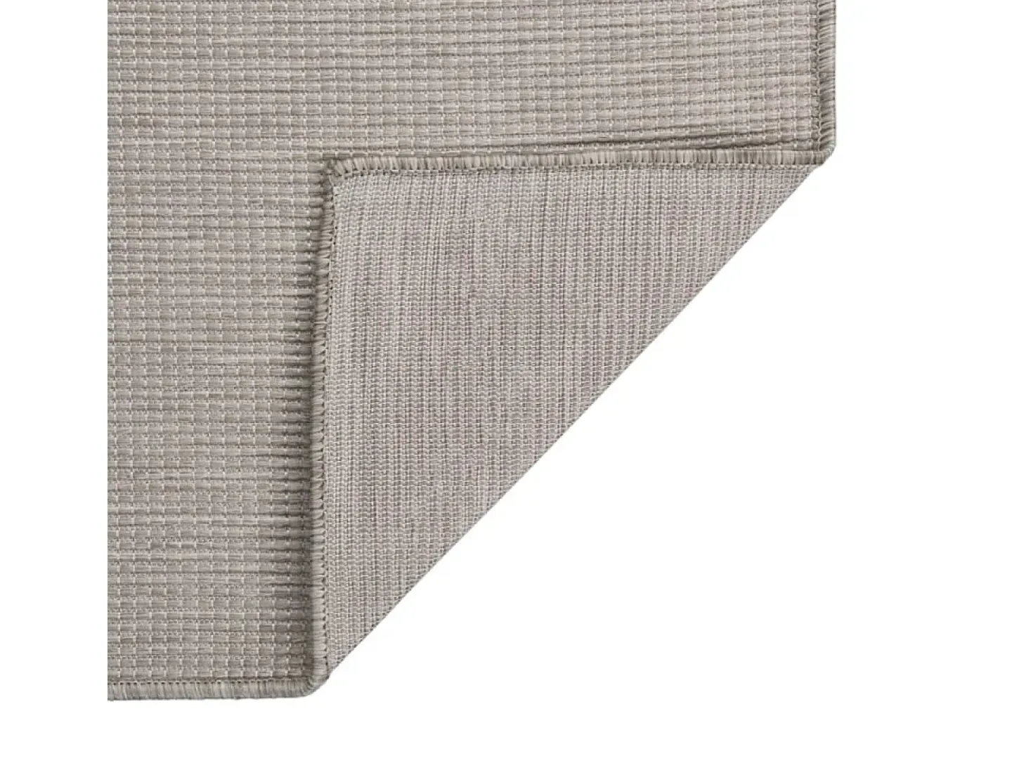 Alfombra de exterior de tejido plano gris taupe 140x200 cm