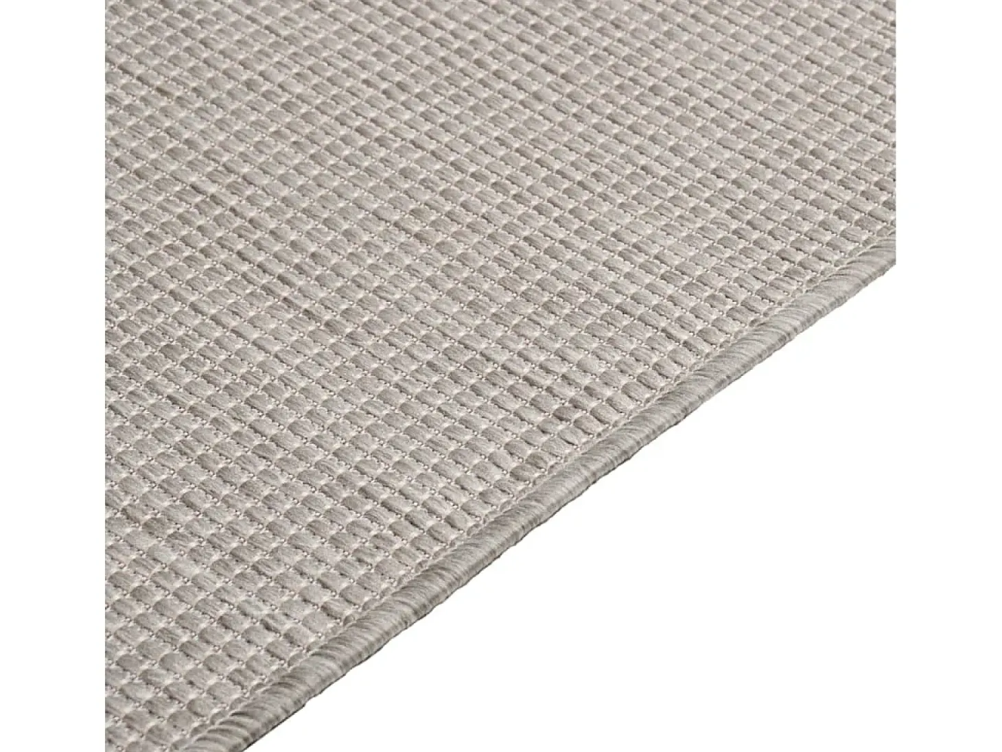 Alfombra de exterior de tejido plano gris taupe 140x200 cm