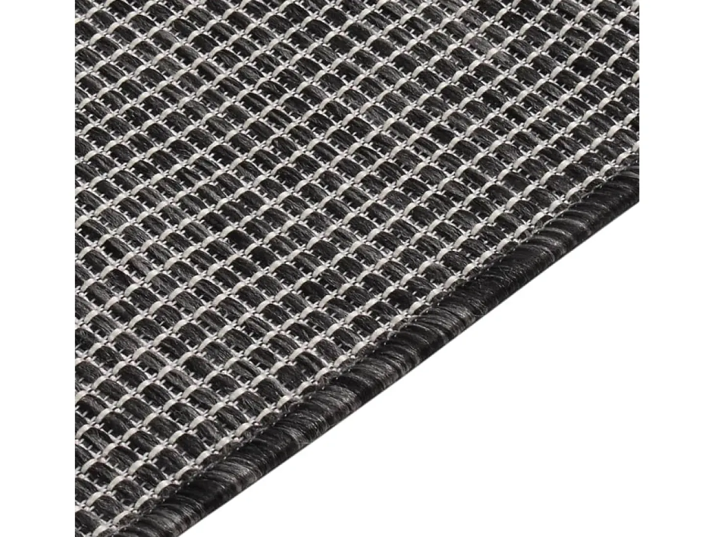 Alfombra de exterior de tejido plano gris 200x280 cm