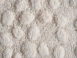 Alfombra de lana 100% con relieve, tufted a mano, efecto guijarros, 200 x 290, Marfil, ORABEL