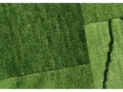Alfombra De Salón^Alfombra de lana tejida a mano en estilo patchwork 190x250 cm Domas Verde