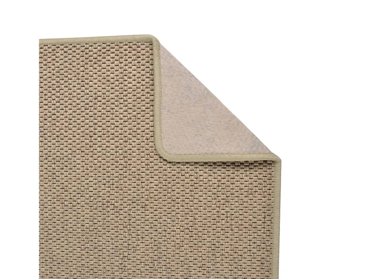 Alfombra de pasillo con aspecto de sisal color arena 50x300 cm ES705884 Marru00f3n