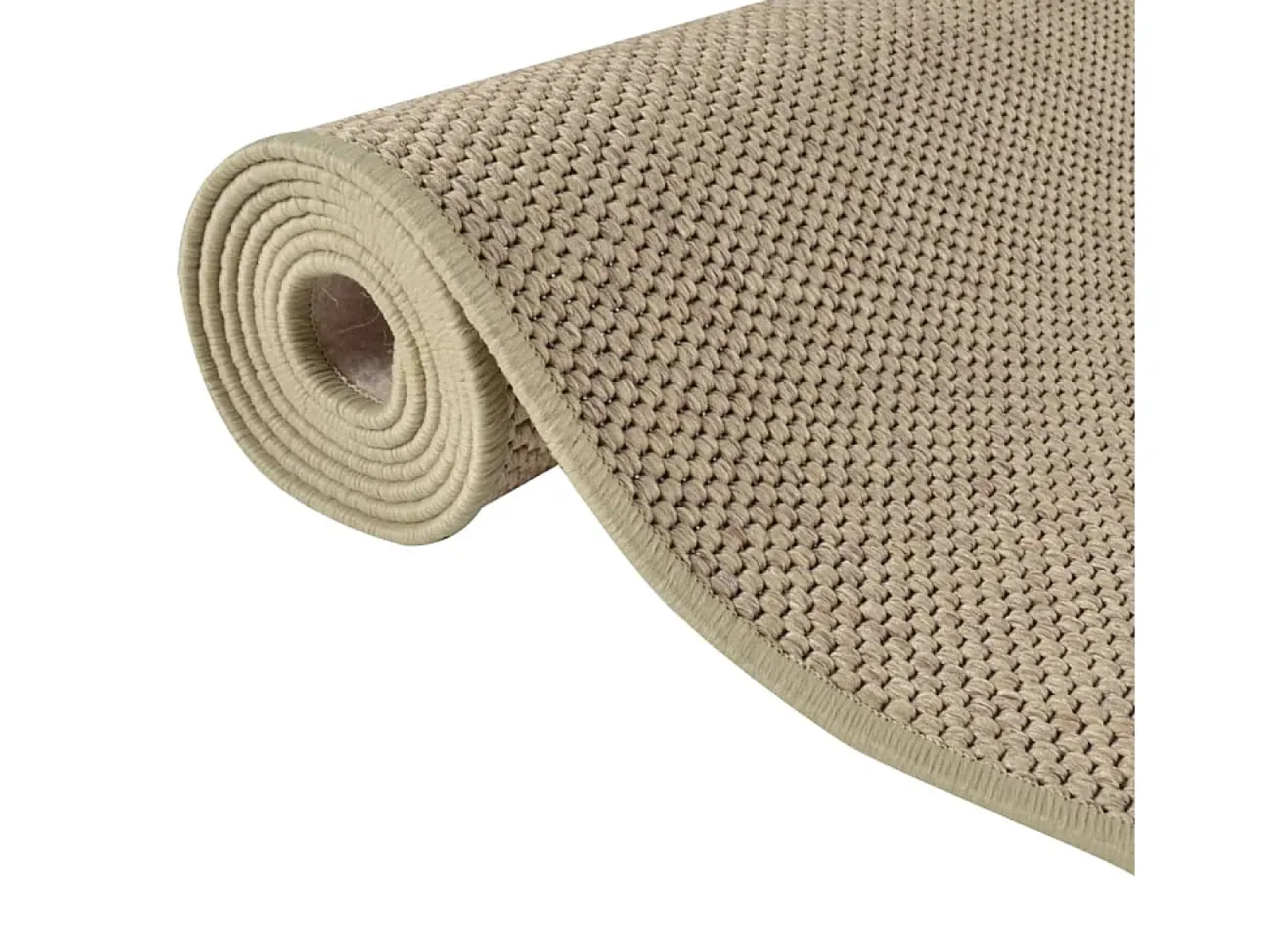 Alfombra de pasillo con aspecto de sisal color arena 50x300 cm ES705884 Marru00f3n