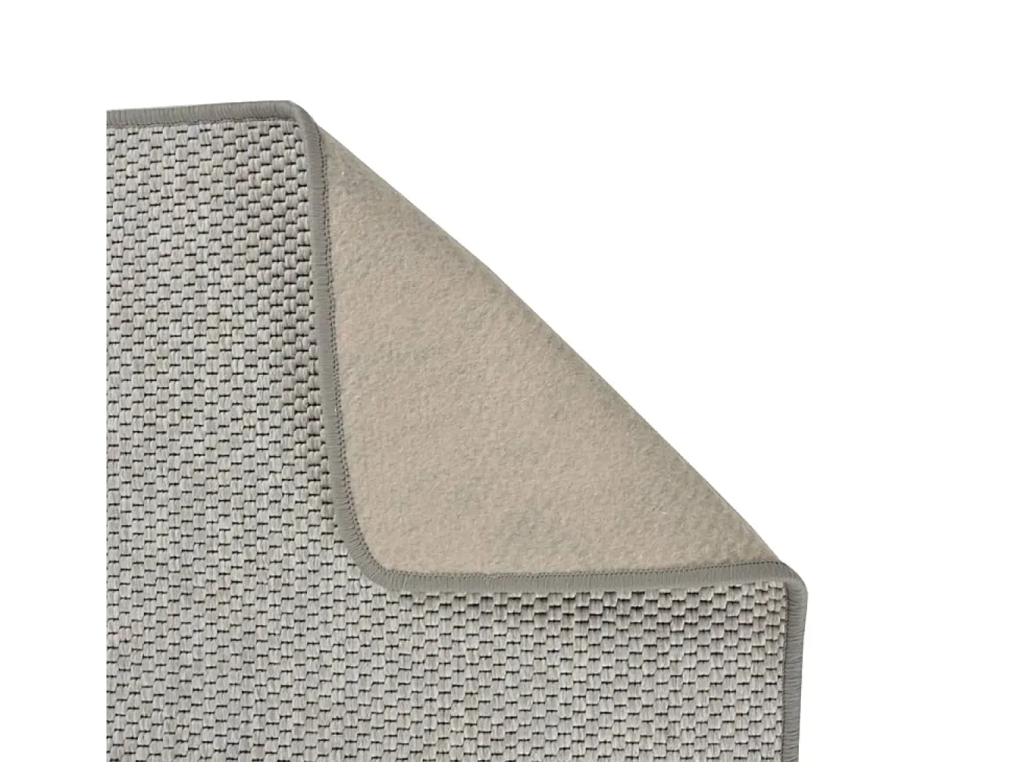 Alfombra de pasillo con aspecto de sisal gris taupe 80x400 cm ES575607