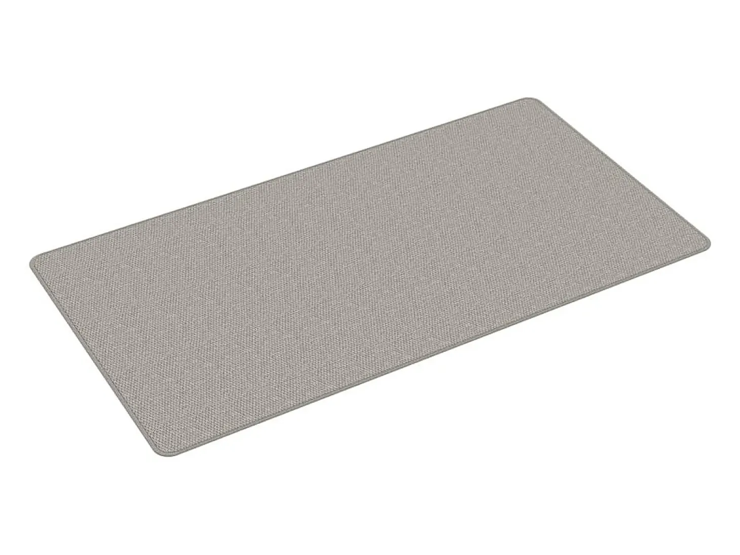 Alfombra de pasillo con aspecto de sisal gris taupe 80x150 cm