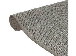 Alfombra de pasillo con aspecto de sisal plateada 50x100 cm ES313404 Plateado