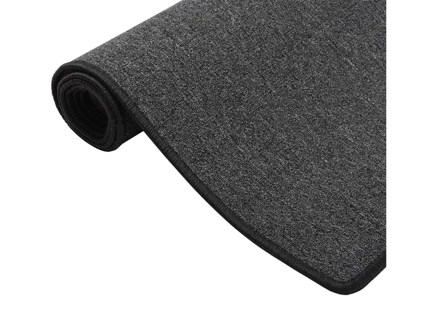 Alfombra de pasillo gris antracita 50x200 cm ES375193