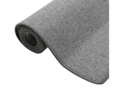 Alfombra de pasillo gris oscuro 50x200 cm ES410951