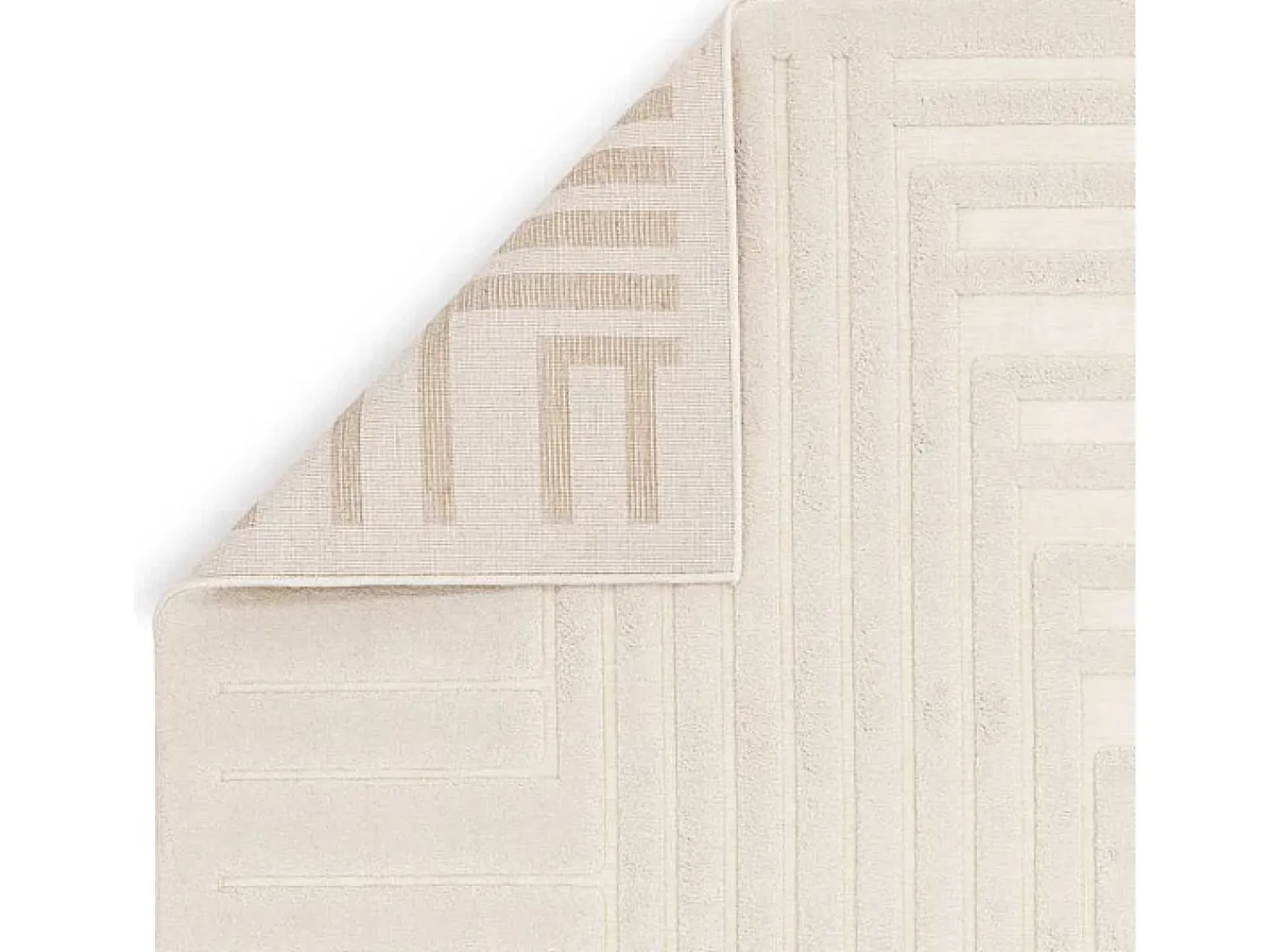 Discount Alfombra geométrica - 120x170cm - crema - Valley Connection Blanco roto