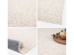 Alfombra interior borreguito crema efecto jaspeado