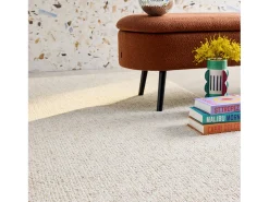 Sweeek Alfombra De Salón^Alfombra interior borreguito efecto jaspeado Crema