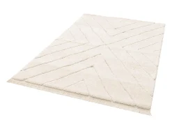 Sweeek Alfombra interior con ligeros relieves Crema
