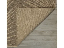 the carpet Alfombra Kansas Exterior Interior Aspecto Yute Palma Resistente intemperie - Naturaleza - 200 x 290 cm Color natural claro
