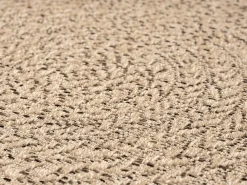 the carpet Alfombra De Exterior|Alfombra Redonda^Alfombra Kansas Exterior Interior Aspecto Yute Resistente intemperie - Naturaleza - 80 cm, redondo Color natural claro