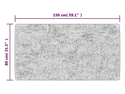 Outlet Clicnbuy Alfombra lavable antideslizante negro y blanco 80x150 cm Multicolor