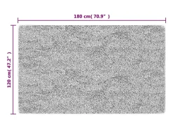 Alfombra lavable antideslizante gris 120x180 cm