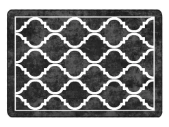 Sale Clicnbuy Alfombra lavable antideslizante negro y blanco 120x180 cm Multicolor