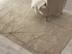 the carpet Alfombra Mila Brillante Naturaleza, , 80 x 150 cm Beige