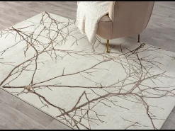 the carpet Alfombra De Salón^Alfombra Mila Brillante Naturaleza, Creme, 80 x 300 cm Crema