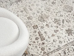 the carpet Alfombra De Salón^Alfombra Mila Shiny Classic Vintage, Creme, 240 x 340 cm Crema