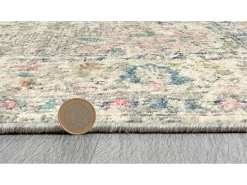 the carpet Alfombra De Exterior|Alfombra Redonda^Alfombra Palma Exterior Oriental, , 120 cm, redondo Gris