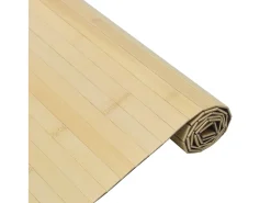 Online Clicnbuy Alfombra rectangular bambú color natural claro 70x300 cm Beige