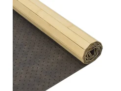 Online Clicnbuy Alfombra rectangular bambú color natural claro 70x100 cm Beige