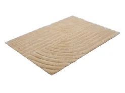 Vente-unique Alfombra De Salón^Alfombra shaggy de pelo largo en relieve, 200 x 290 cm, oscuro, MERISA Beige