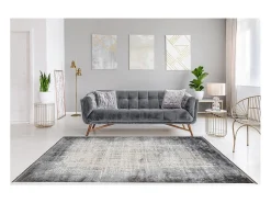 Meublorama Alfombra De Salón|Alfombra Infantil^Alfombra 290x200cm, diseño E109E color plata - Confort y elegancia para su interior. Gris