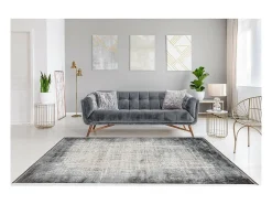 Alfombra 150x80cm, diseño E109E color plata - Confort y elegancia para su interior.