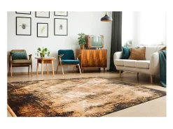 Alfombra 170x120cm, diseño E409E en color dorado - Confort y elegancia para su interior.