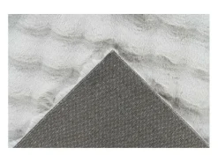 Alfombra 170x120cm, diseño H008Y color plata - Confort y elegancia para su interior.