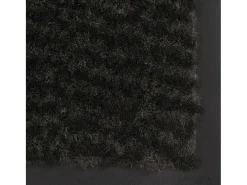 Alfombras entrada rectangulares de nudo 2 uds negro 120x180 cm ES397379