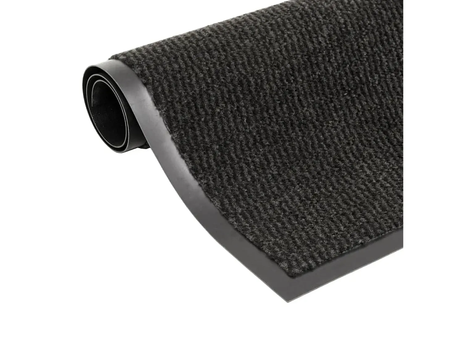 Alfombras entrada rectangulares de nudo 2 uds negro 120x180 cm ES397379