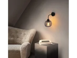 Aplicación para pared NETTLIFE, lámpara de iluminación para pared interior Vintage, lámparas para pasillo retro, negra, E27.