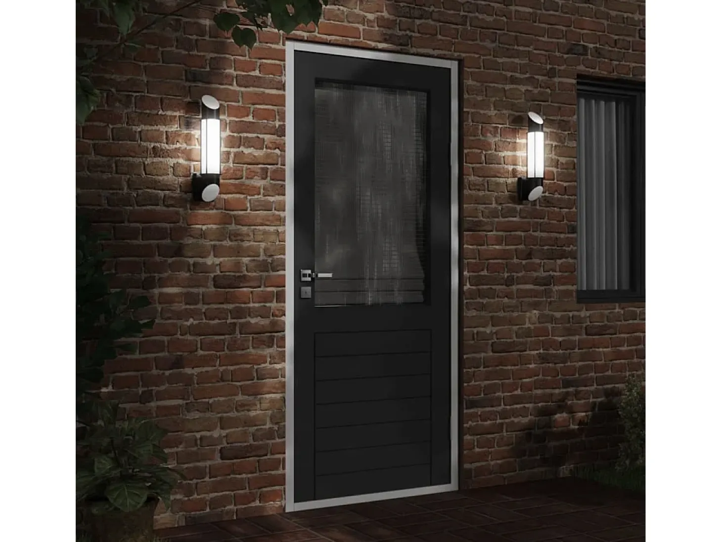 Aplique de exterior de acero inoxidable negro ES427194