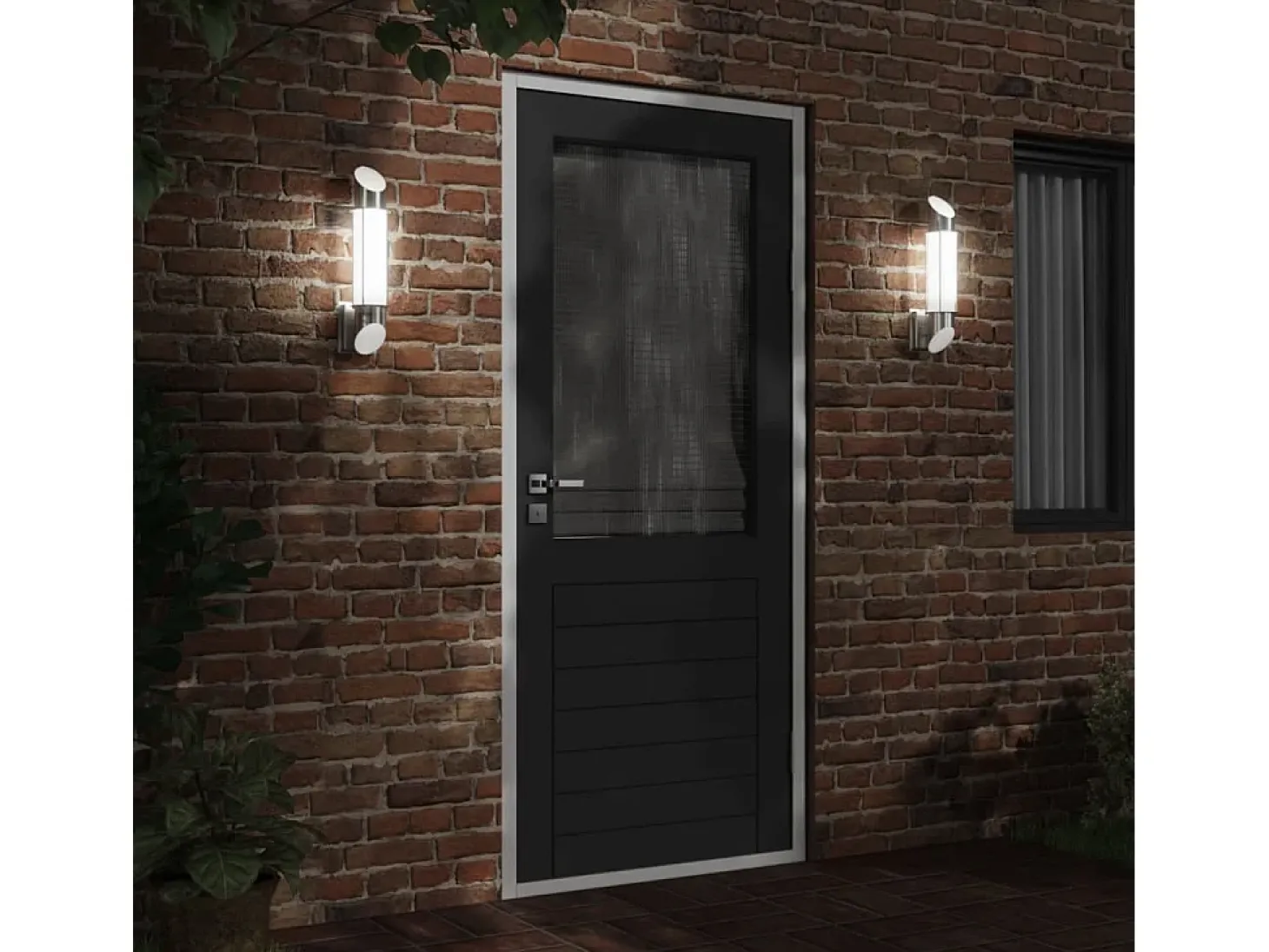 Aplique de exterior de acero inoxidable plateado ES291281