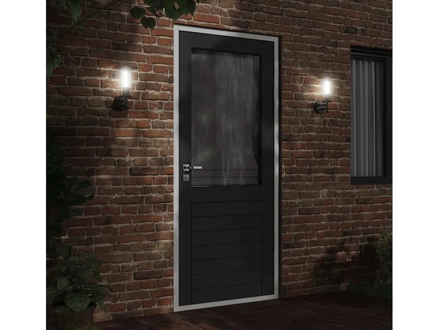 Aplique de exterior de acero inoxidable negro ES483447